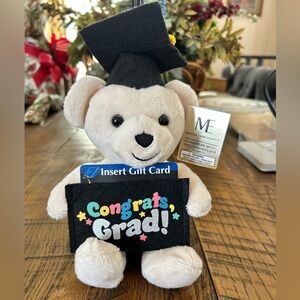 Expressions Plush Bear with Black Cap and Card Holder